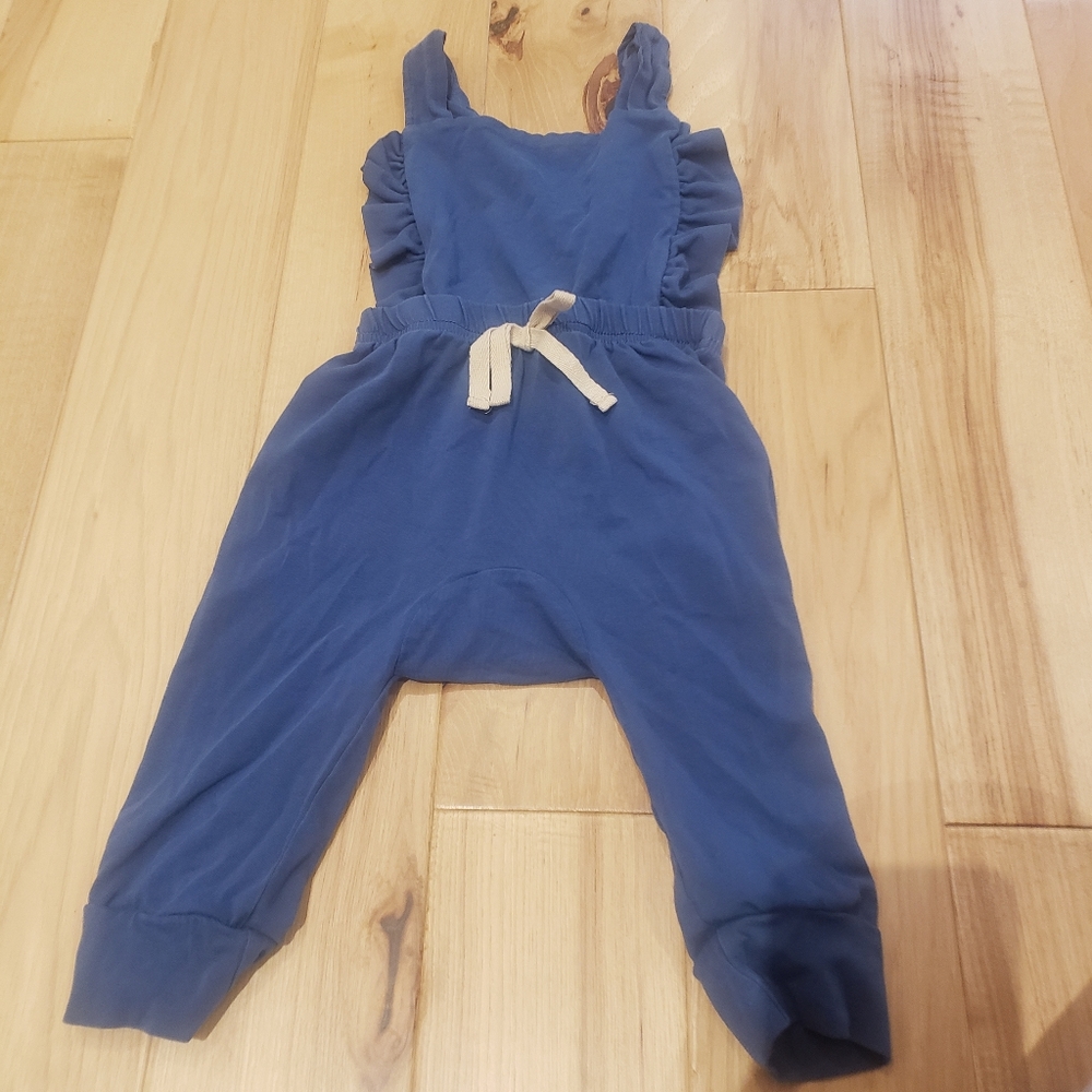 Girls 12 to 18M overalls with cute buttons at back for length adjustment